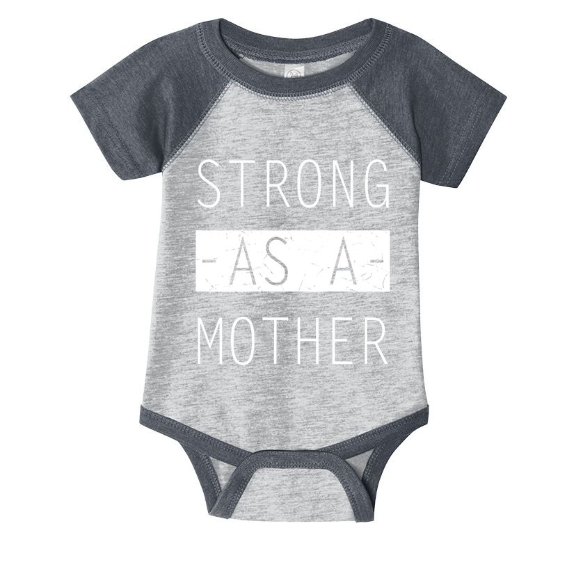 Wo Strong As A Mother Cute Tee For Mom Mothers Day Quotes Tank Top Infant Baby Jersey Bodysuit