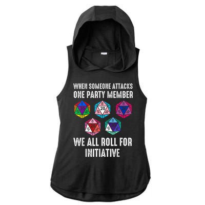 When Someone Attacks One Party Member D20 Dice Lgbtq Ally Ladies PosiCharge Tri-Blend Wicking Draft Hoodie Tank