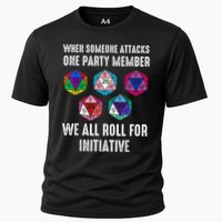 When Someone Attacks One Party Member D20 Dice Lgbtq Ally Cooling Performance Crew T-Shirt