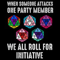 When Someone Attacks One Party Member D20 Dice Lgbtq Ally Drawstring Bag