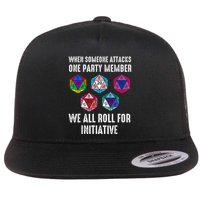When Someone Attacks One Party Member D20 Dice Lgbtq Ally Flat Bill Trucker Hat