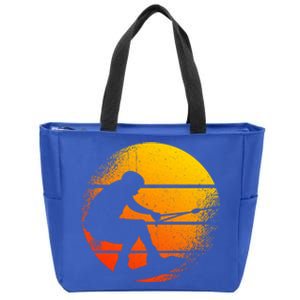 Water Skiing And Water Skier Retro Sunset Water Skiing Cool Gift Zip Tote Bag