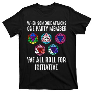 When Someone Attacks One Party Member D20 Dice Lgbtq T-Shirt