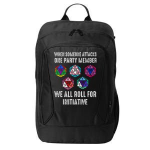 When Someone Attacks One Party Member D20 Dice Lgbtq City Backpack