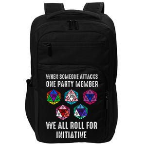 When Someone Attacks One Party Member D20 Dice Lgbtq Impact Tech Backpack