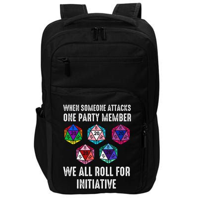 When Someone Attacks One Party Member D20 Dice Lgbtq Impact Tech Backpack
