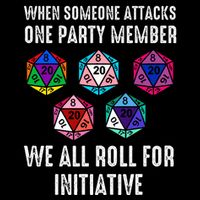 When Someone Attacks One Party Member D20 Dice Lgbtq Drawstring Bag