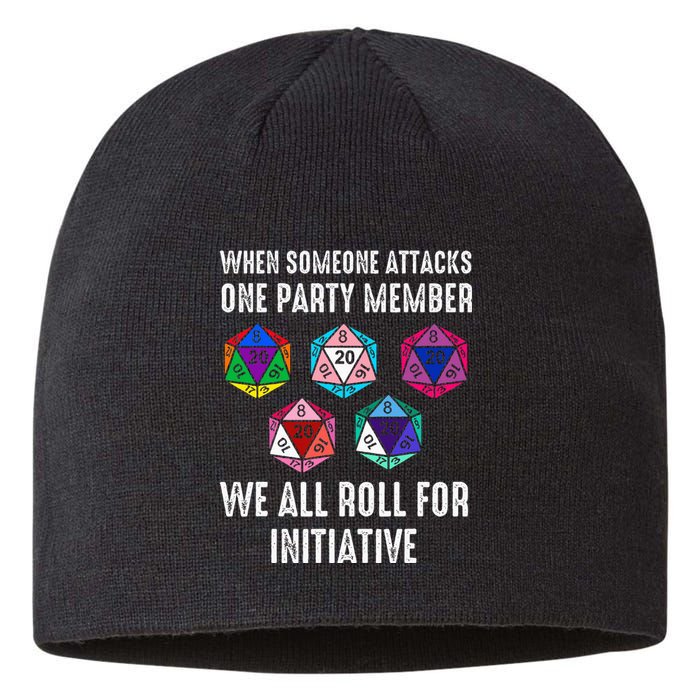 When Someone Attacks One Party Member D20 Dice Lgbtq Sustainable Beanie