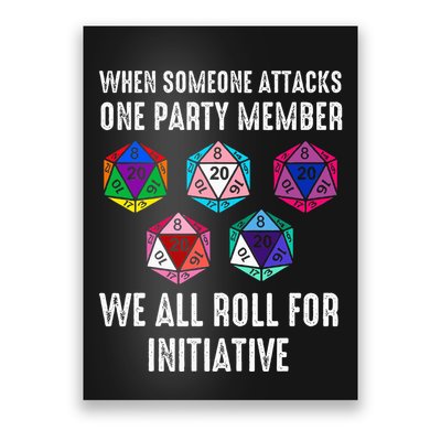 When Someone Attacks One Party Member D20 Dice Lgbtq Poster