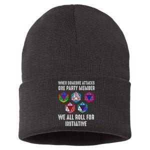 When Someone Attacks One Party Member D20 Dice Lgbtq Sustainable Knit Beanie