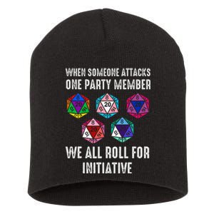 When Someone Attacks One Party Member D20 Dice Lgbtq Short Acrylic Beanie