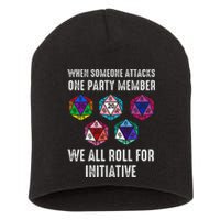 When Someone Attacks One Party Member D20 Dice Lgbtq Short Acrylic Beanie