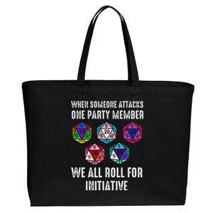 When Someone Attacks One Party Member D20 Dice Lgbtq Cotton Canvas Jumbo Tote