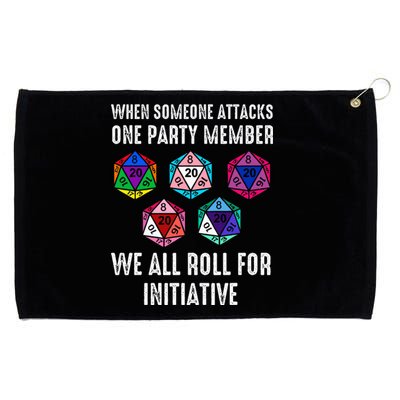 When Someone Attacks One Party Member D20 Dice Grommeted Golf Towel