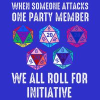 When Someone Attacks One Party Member D20 Dice Full-Length Apron With Pockets