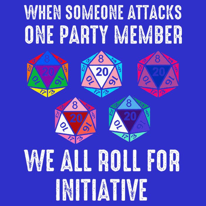 When Someone Attacks One Party Member D20 Dice Full-Length Apron With Pockets