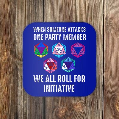 When Someone Attacks One Party Member D20 Dice Coaster