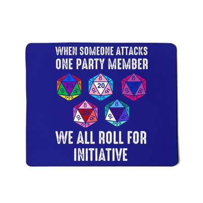When Someone Attacks One Party Member D20 Dice Mousepad