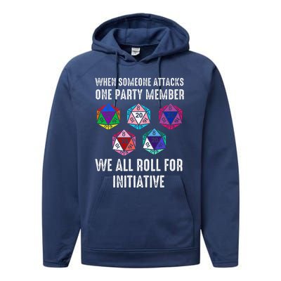 When Someone Attacks One Party Member D20 Dice Performance Fleece Hoodie