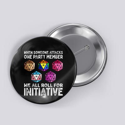 When Someone Attacks One Party Member D20 Dice Lgbtq Ally Button