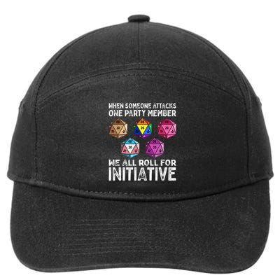 When Someone Attacks One Party Member D20 Dice Lgbtq Ally 7-Panel Snapback Hat