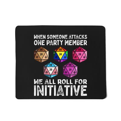 When Someone Attacks One Party Member D20 Dice Lgbtq Ally Mousepad