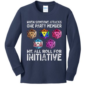 When Someone Attacks One Party Member D20 Dice Lgbtq Ally Kids Long Sleeve Shirt