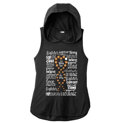 Wiedemann Syndrome Awareness Health Care Ladies PosiCharge Tri-Blend Wicking Draft Hoodie Tank