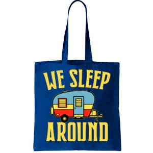 We Sleep Around RV Camping Gift Holiday Tote Bag