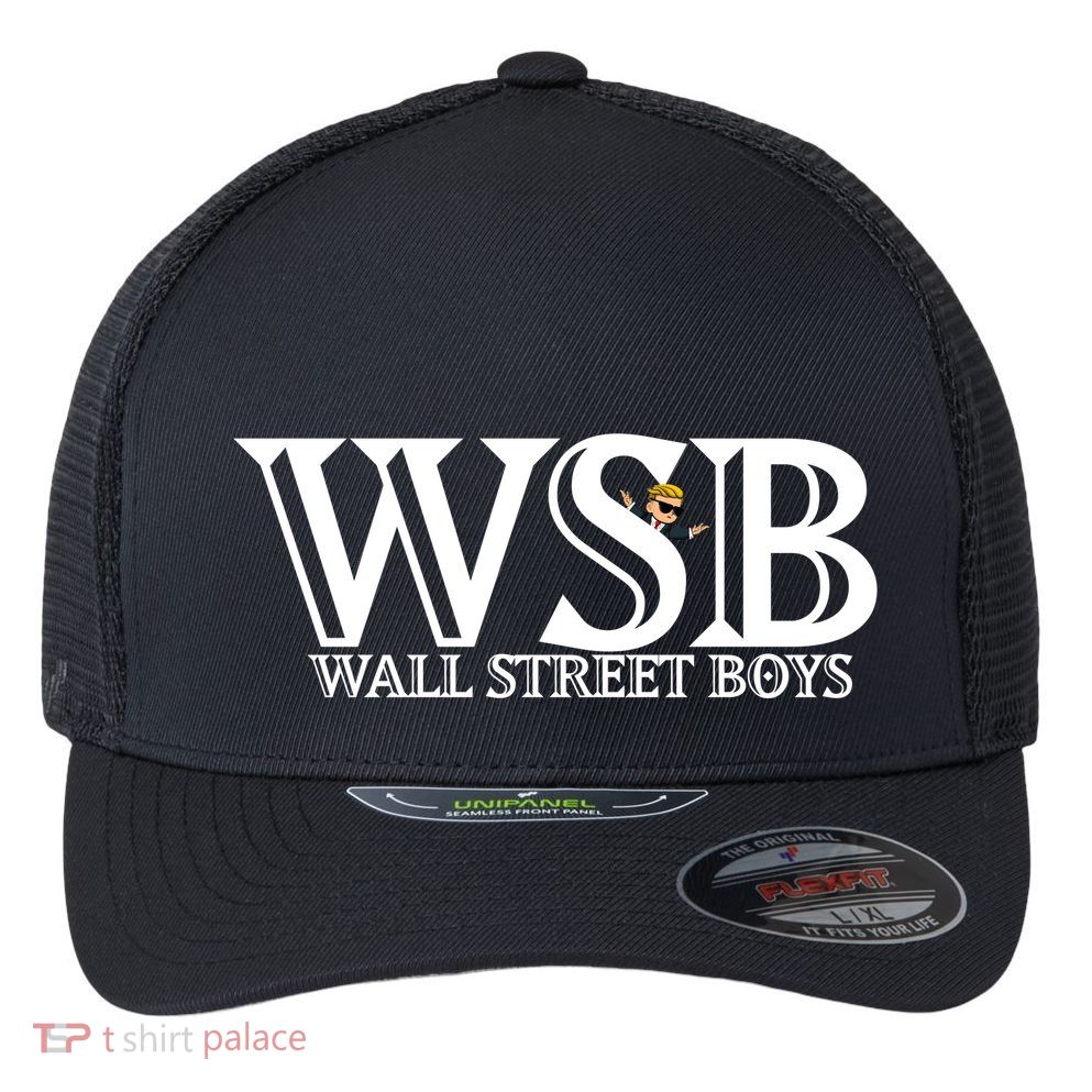 WSB Wall Street Boys  Flexfit Unipanel Trucker Cap