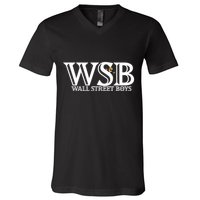 WSB Wall Street Boys  V-Neck T-Shirt