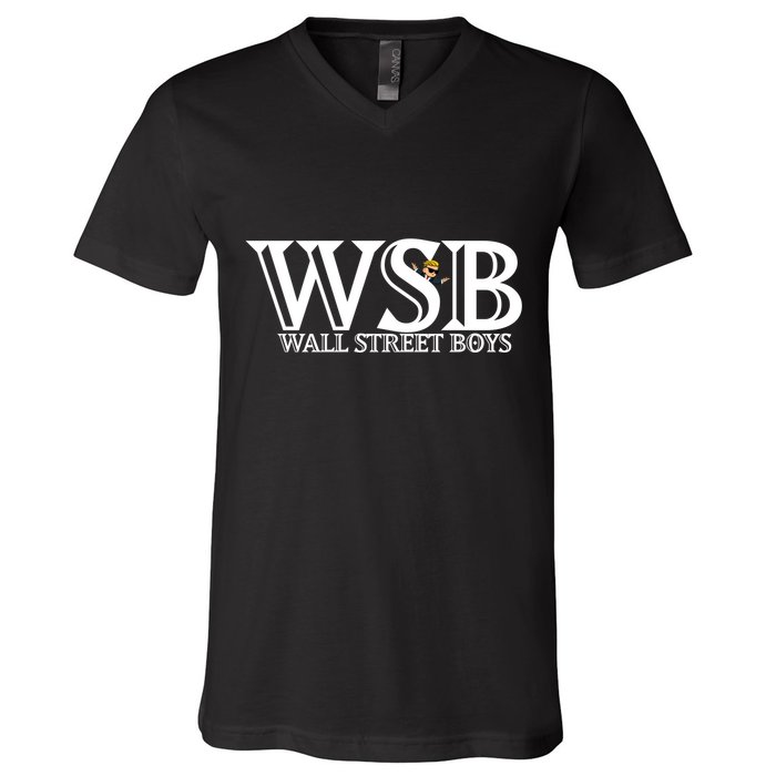 WSB Wall Street Boys  V-Neck T-Shirt