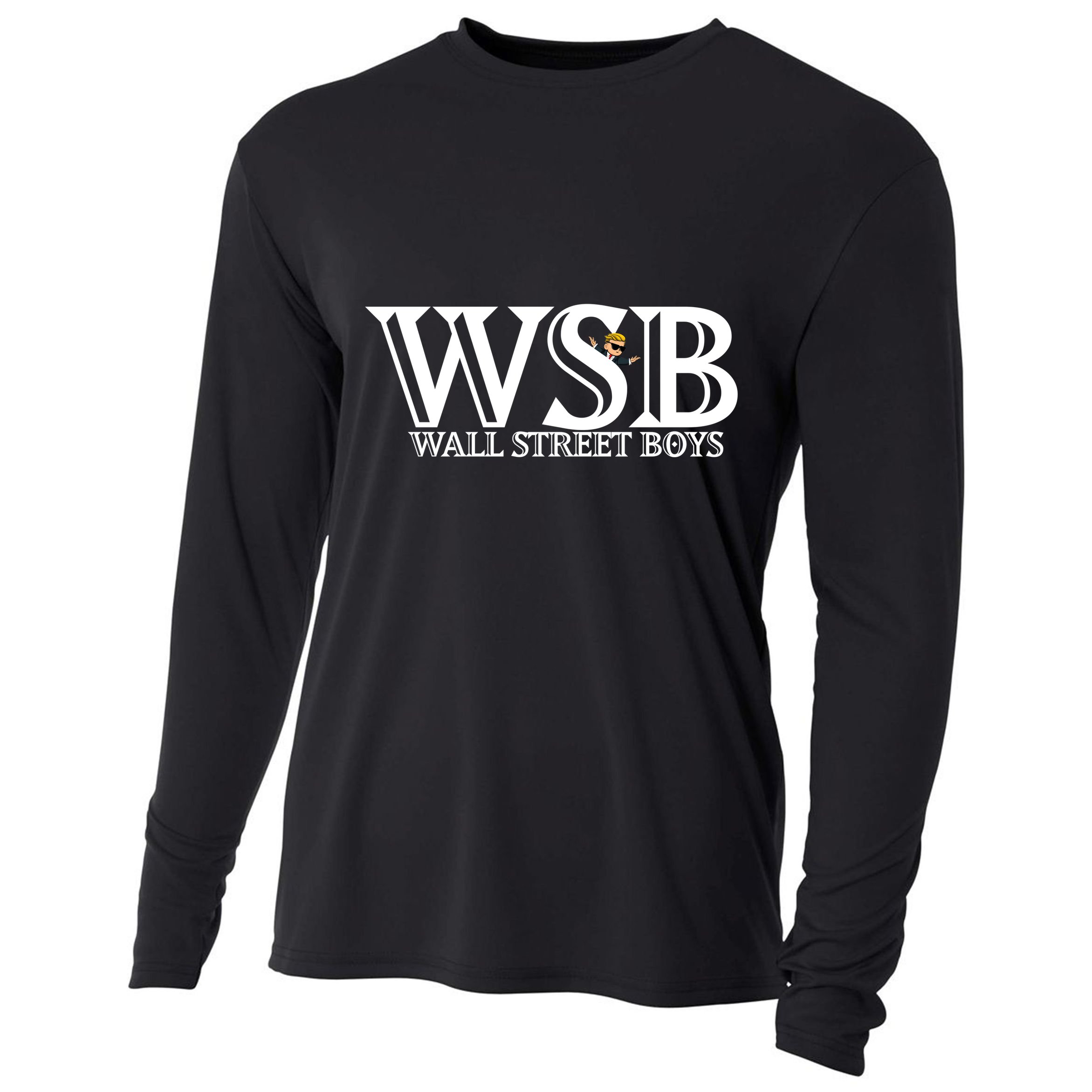 WSB Wall Street Boys  Cooling Performance Long Sleeve Crew
