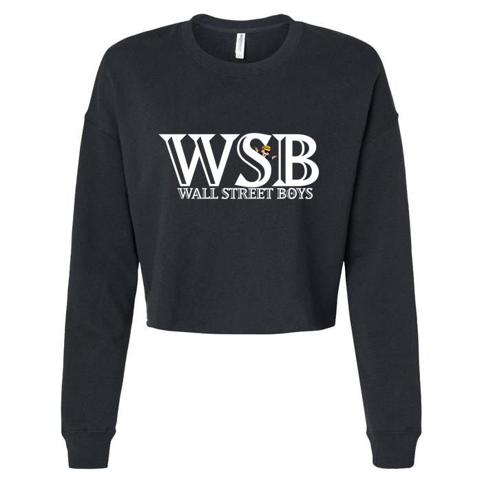 WSB Wall Street Boys  Cropped Pullover Crew
