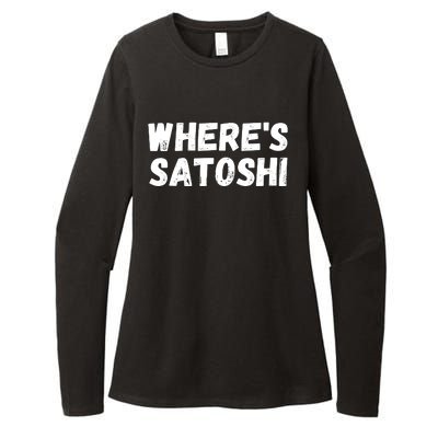 Where’s Satoshi, Bitcoin, DeFi BTC, Est.2009, Crypto Mining Womens CVC Long Sleeve Shirt