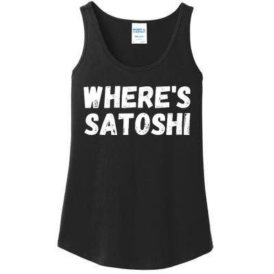 Where’s Satoshi, Bitcoin, DeFi BTC, Est.2009, Crypto Mining Ladies Essential Tank