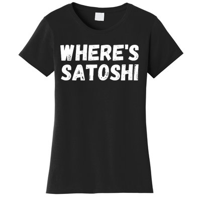 Where’s Satoshi, Bitcoin, DeFi BTC, Est.2009, Crypto Mining Women's T-Shirt