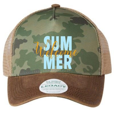 Welcome Summer | Beach Graphic Tops Summer Vacation Legacy Tie Dye Trucker Hat