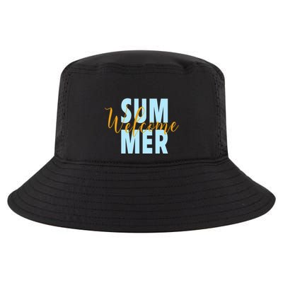 Welcome Summer | Beach Graphic Tops Summer Vacation Cool Comfort Performance Bucket Hat