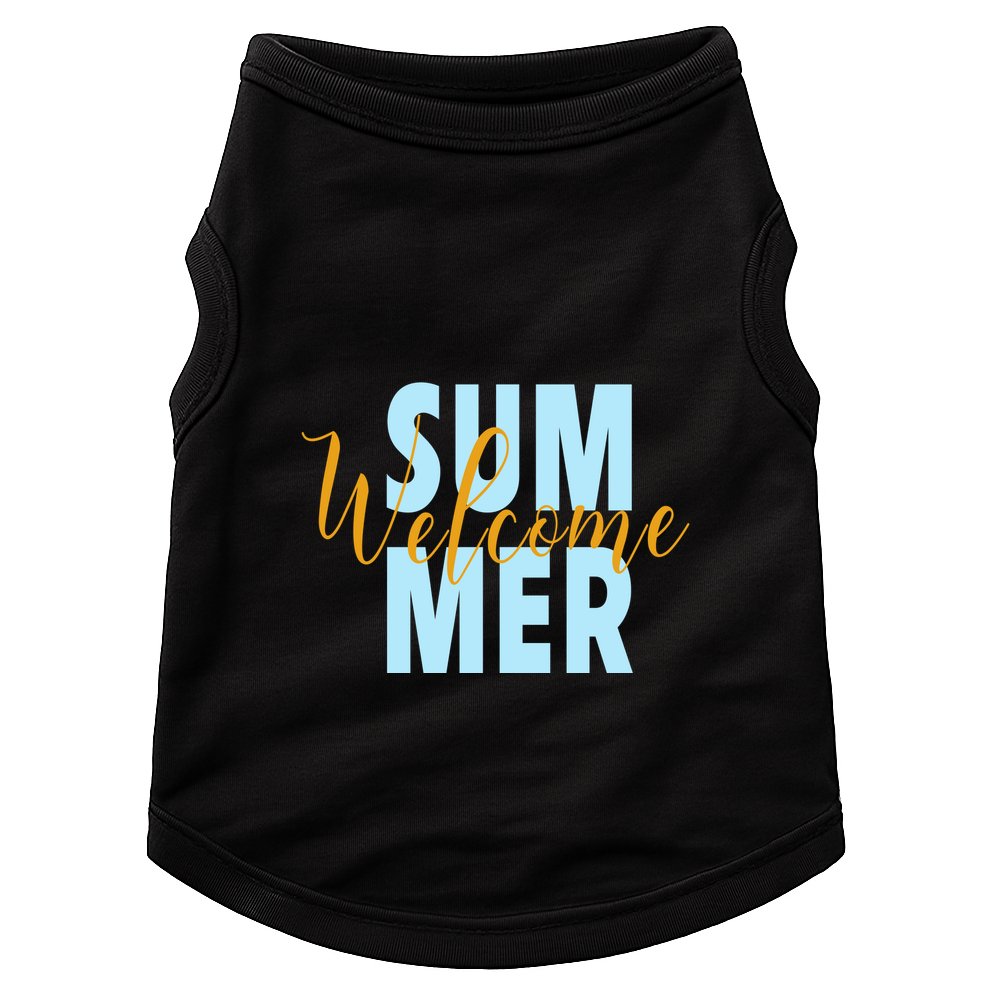 Welcome Summer | Beach Graphic Tops Summer Vacation Doggie Tank