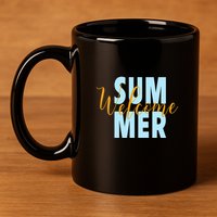 Welcome Summer | Beach Graphic Tops Summer Vacation 11oz C Handle Ceramic Mug