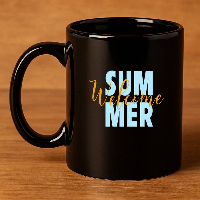 Welcome Summer | Beach Graphic Tops Summer Vacation 11oz C Handle Ceramic Mug
