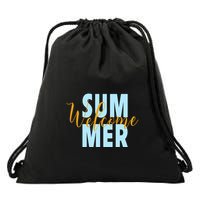 Welcome Summer | Beach Graphic Tops Summer Vacation Drawstring Bag
