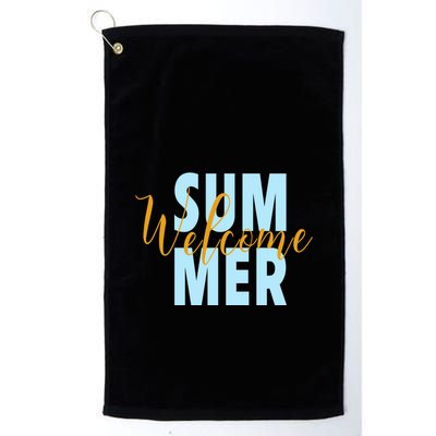 Welcome Summer | Beach Graphic Tops Summer Vacation Golf Towel