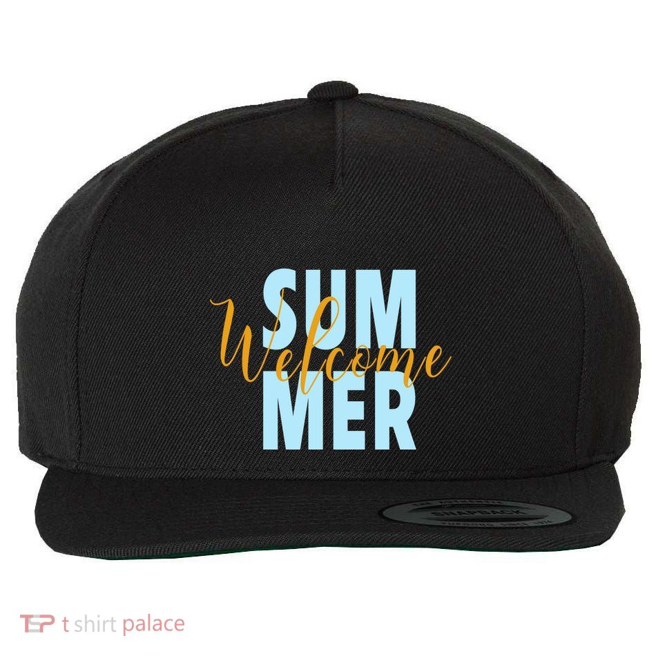 Welcome Summer | Beach Graphic Tops Summer Vacation Wool Snapback Cap