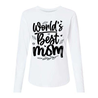 World S Best Mom Womens Cotton Relaxed Long Sleeve T-Shirt