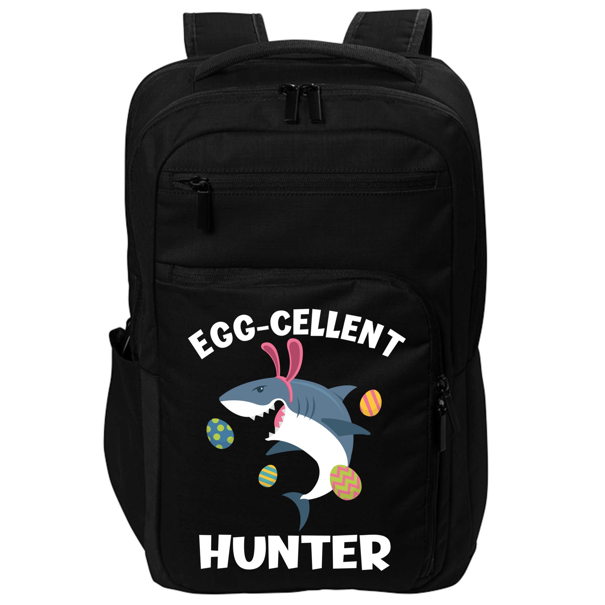 White Shark Bunny Eggfunny Giftcellent Hunter Funny Easter Cute Gift Impact Tech Backpack