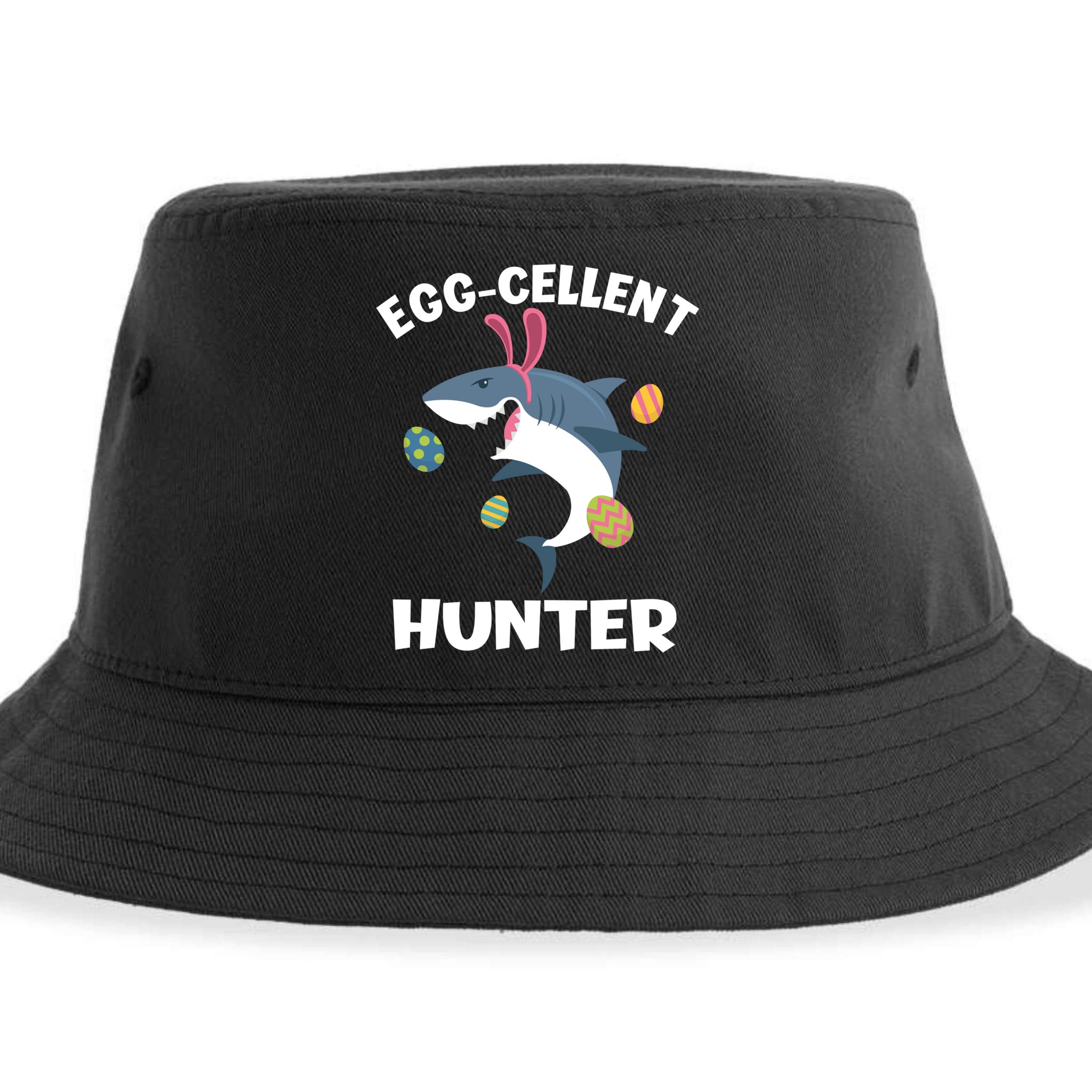 White Shark Bunny Eggfunny Giftcellent Hunter Funny Easter Cute Gift Sustainable Bucket Hat