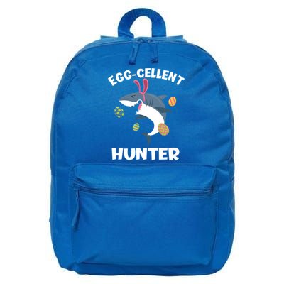 White Shark Bunny Eggfunny Giftcellent Hunter Funny Easter Cute Gift 16 in Basic Backpack