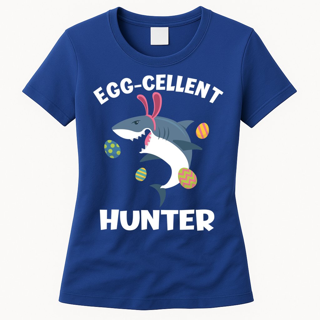 White Shark Bunny Eggfunny Giftcellent Hunter Funny Easter Cute Gift Womens T-Shirt